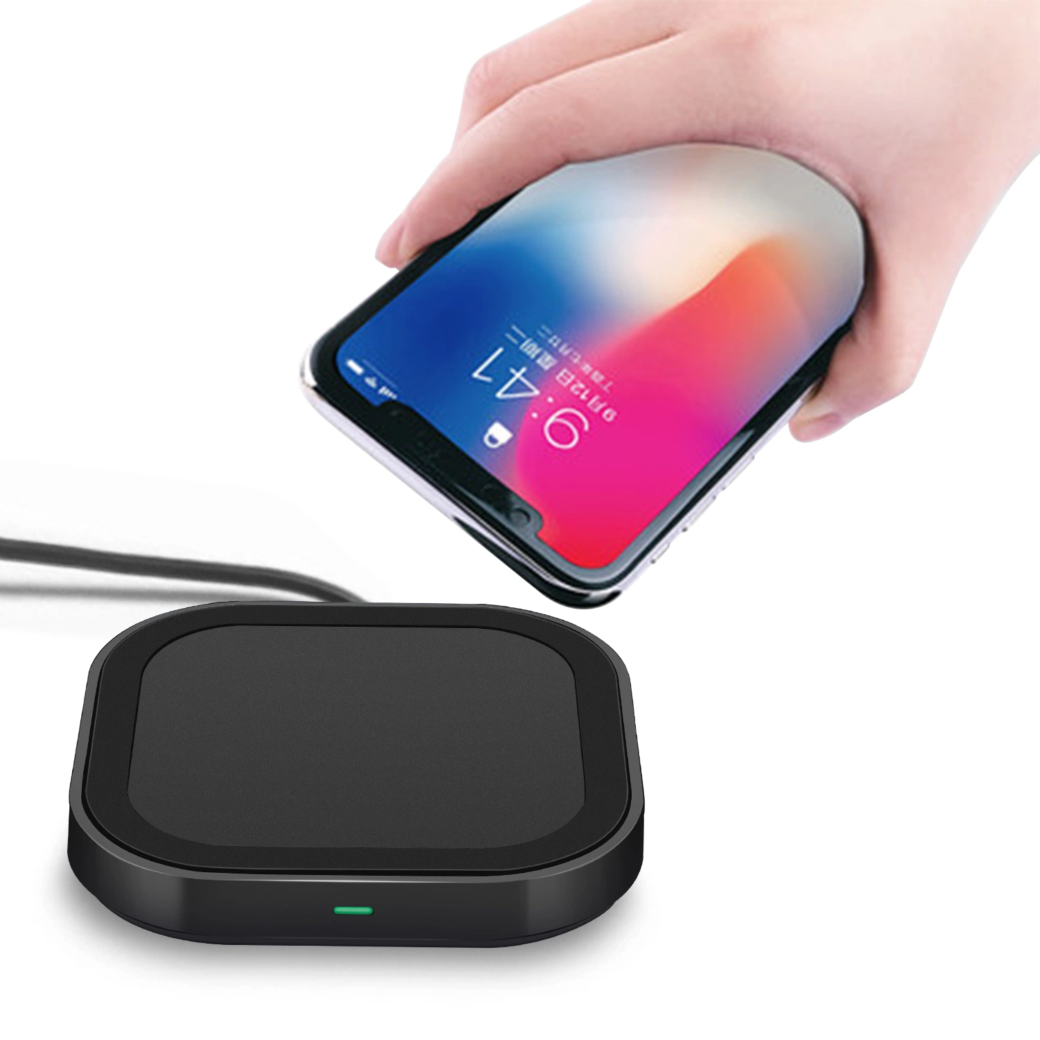 Input Universal Desktop 10W Small Wireless Charger Pad for Samsung S10 for iPhone 13 PRO Max