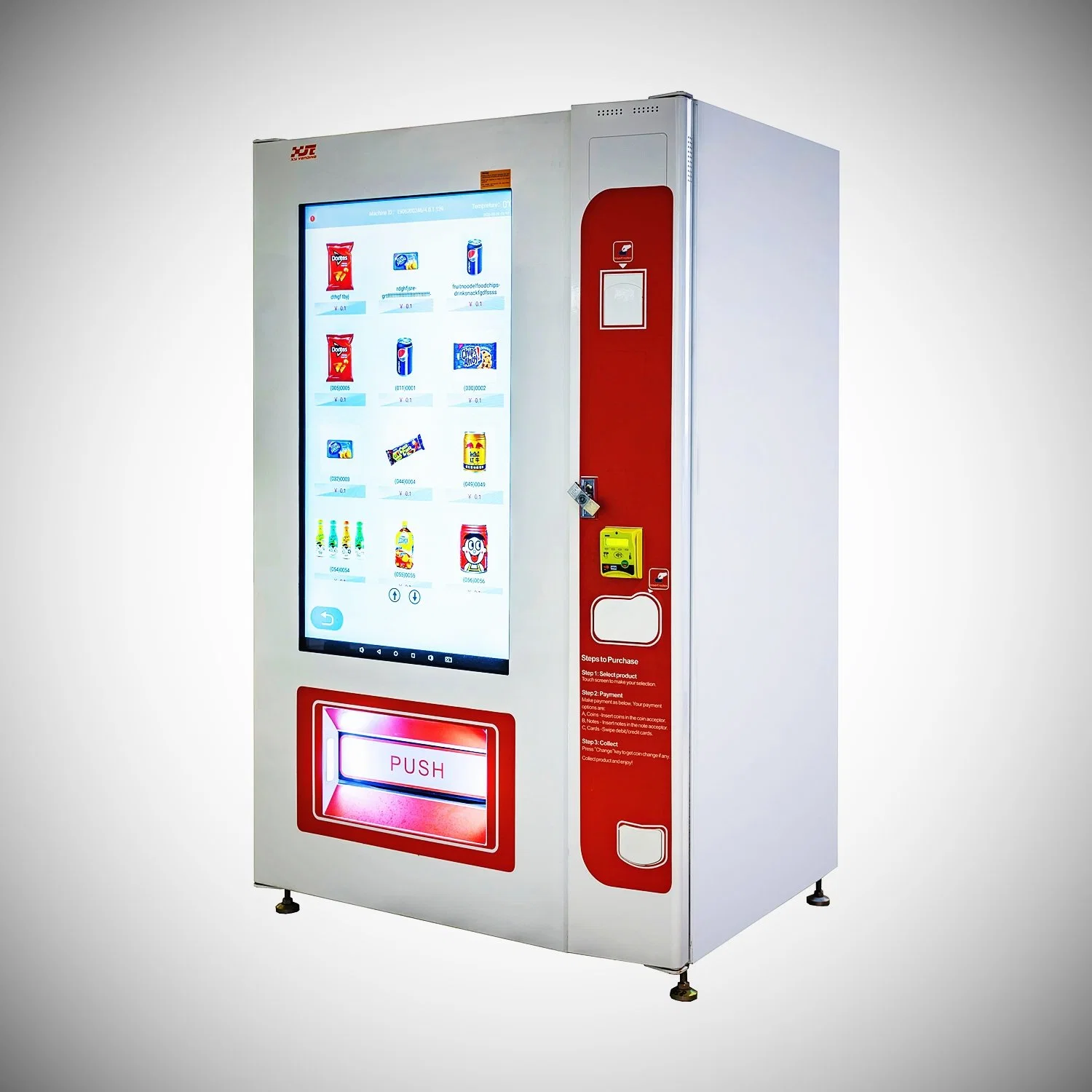 Vending Machine with Large Media Presentation 49inch Touch Screen