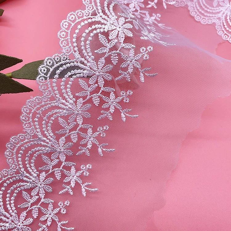 Wholesale/Supplier High quality/High cost performance Cotton Polyester Embroidery Lace Fabric for Home Textile Garment Cloth Fabric Accessories