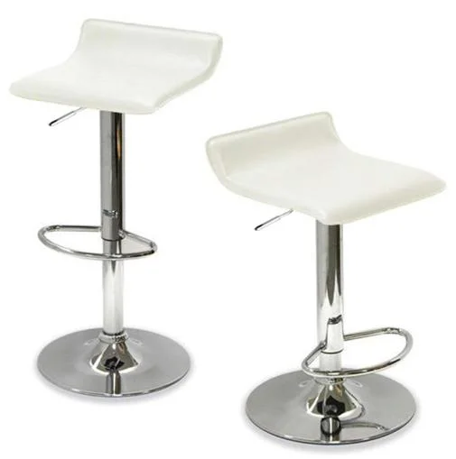 Nordic Modern Adjustable Hard PVC Seat with Chromed Base Bar Chairs