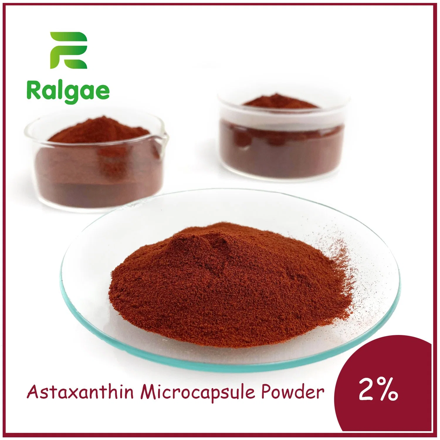 Astaxanthin Mikrokapsel Pulver 2% Kalt Wasser Lösliche Antioxidans Nutrition Ingredient