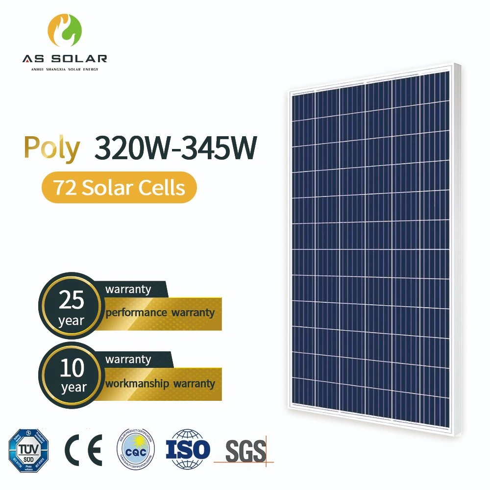 Importar painéis solares da China 320W 330W 340W 350W policristalino Preço da célula Solar de silício