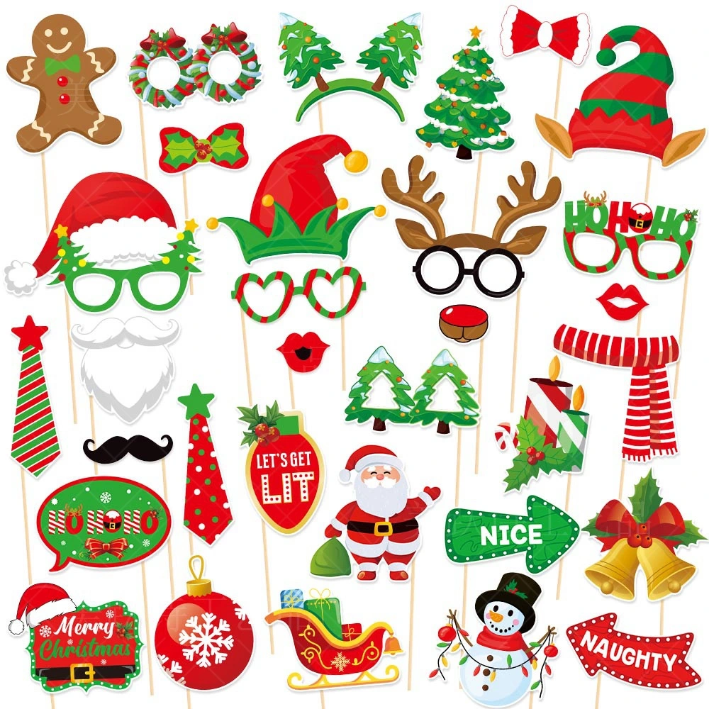 Christmas Party Decoration Funny Photo Props Christmas Holiday Dress up Photo Supplies