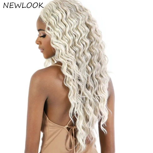 Newlook Lace frontal Wig Raw Indian Hair Resistant Synthetic for Mujer negra