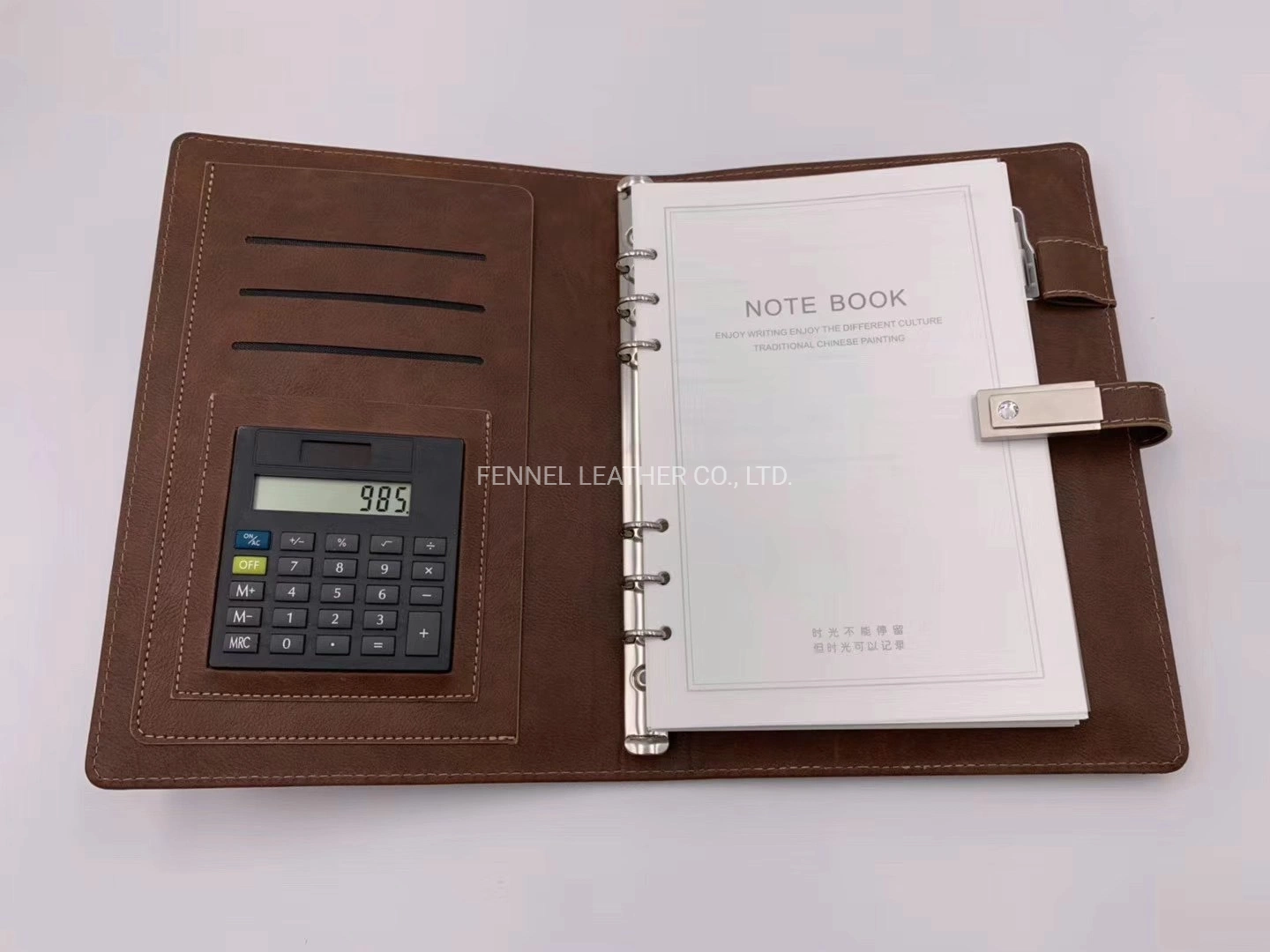 Populäres Geschäfts-Notizbuch mit Rechner-und Telefon-Aufladeeinheits-Notizbuch (F1501)