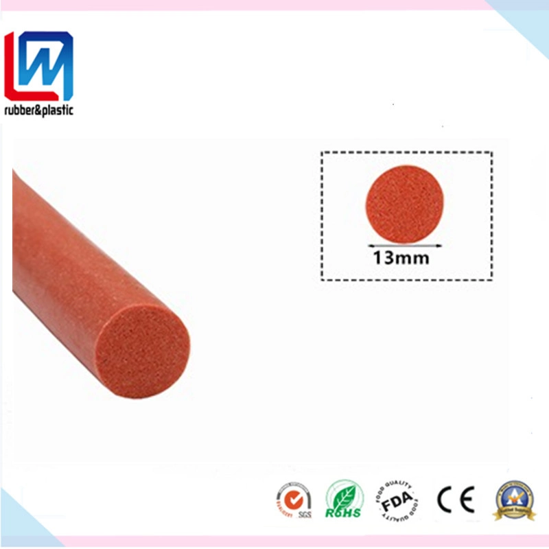 Closed Cell Foam Rubber Silicone Sealing Strip Sponge Cord for Machinery