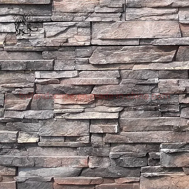 Blve Outdoor Wall Decoration Grey Marble Culture Stone Natural Stone Painel de parede para grossista