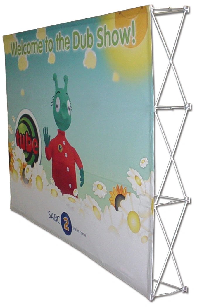 4X3 Advertising Stand Straight Fabric Pop up Banner Wall