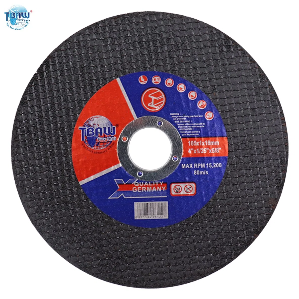 High quality/High cost performance  Best Price 4 Inch 105X1X16mm Tbaw Brand Cutting Wheel Abrasives Tools Grinding Wheel Cutting Dics Yuri India Market Disco De Corte