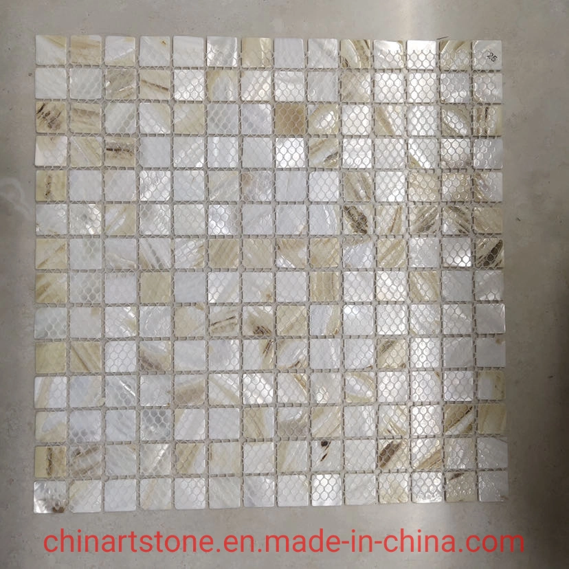 100% Genuine Mother of Pearl Shell Mosaic Tile for Bathroom Wall Design