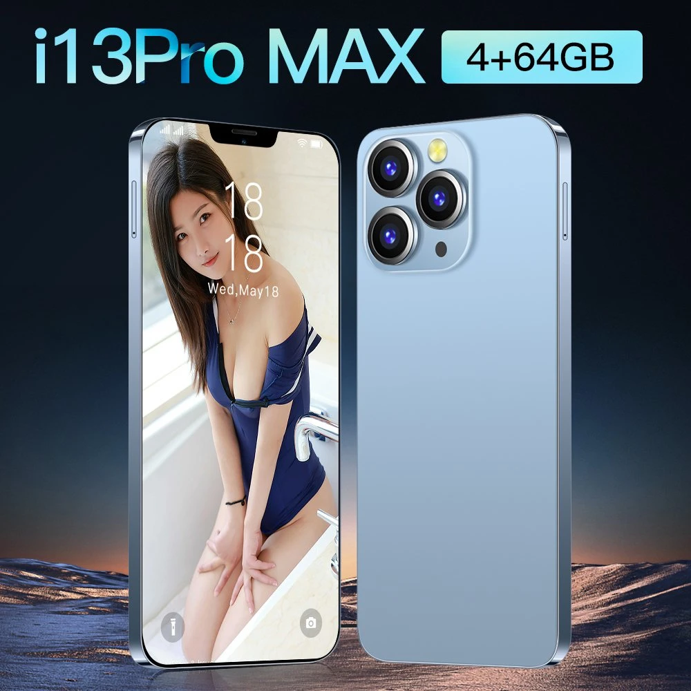 I13 PRO Max 6800mAh Battery 64GB 128GB Smart Phone 6.7 Inch Full Screen Face Unlock Mobile Phone