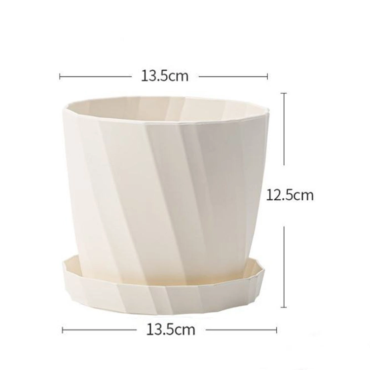 Wholesale/Supplier Cheap Bamboo Fiber Plastic Small Round Indoor Flower Plant Planter Pot