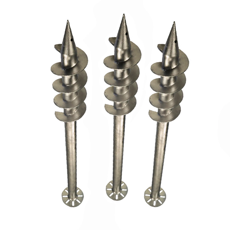 Galvanised Ground Screws Metal Ground Spikes with Screws