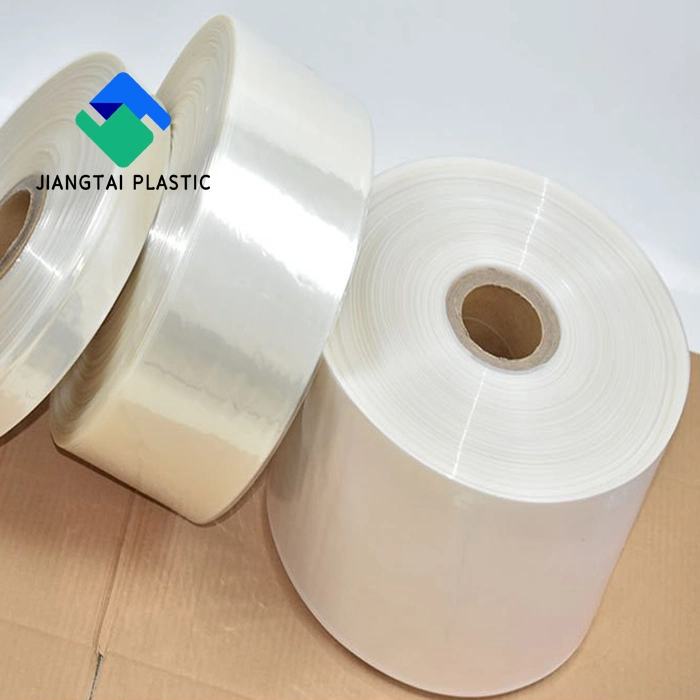 Jiangtai Factory Supply Transparent PVC Heat Shrink Film for Printing Shrinkable Sleeves Label Film Roll