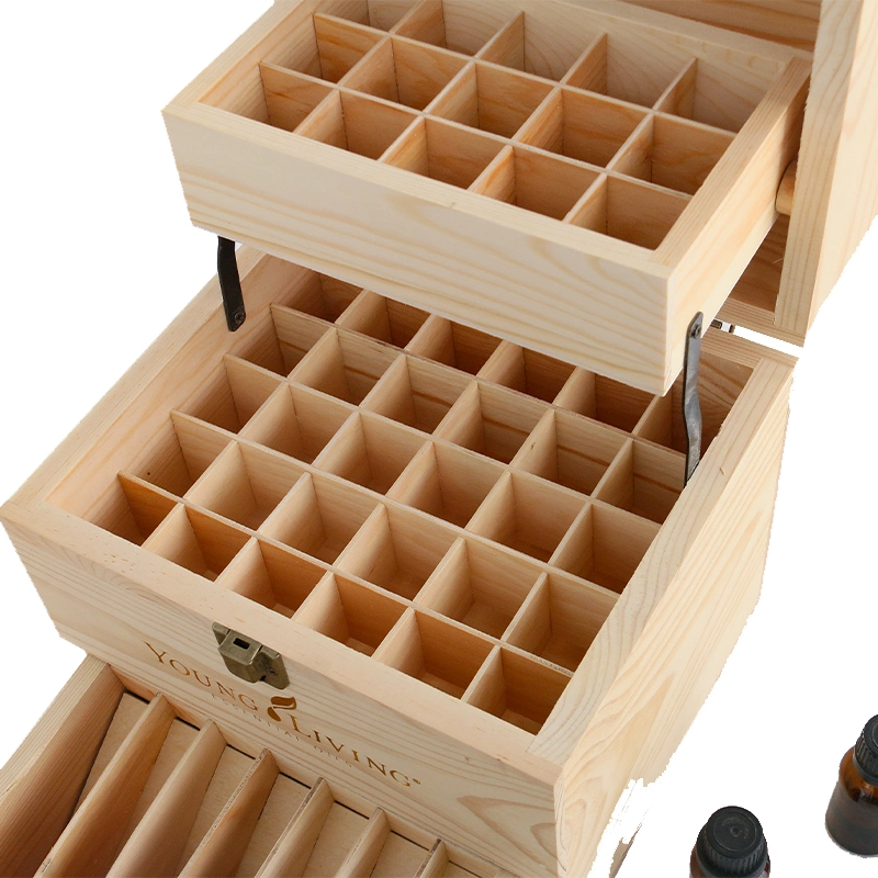 FSC&BSCI Wooden Essential Oils Display Organizer Stand Holder Box