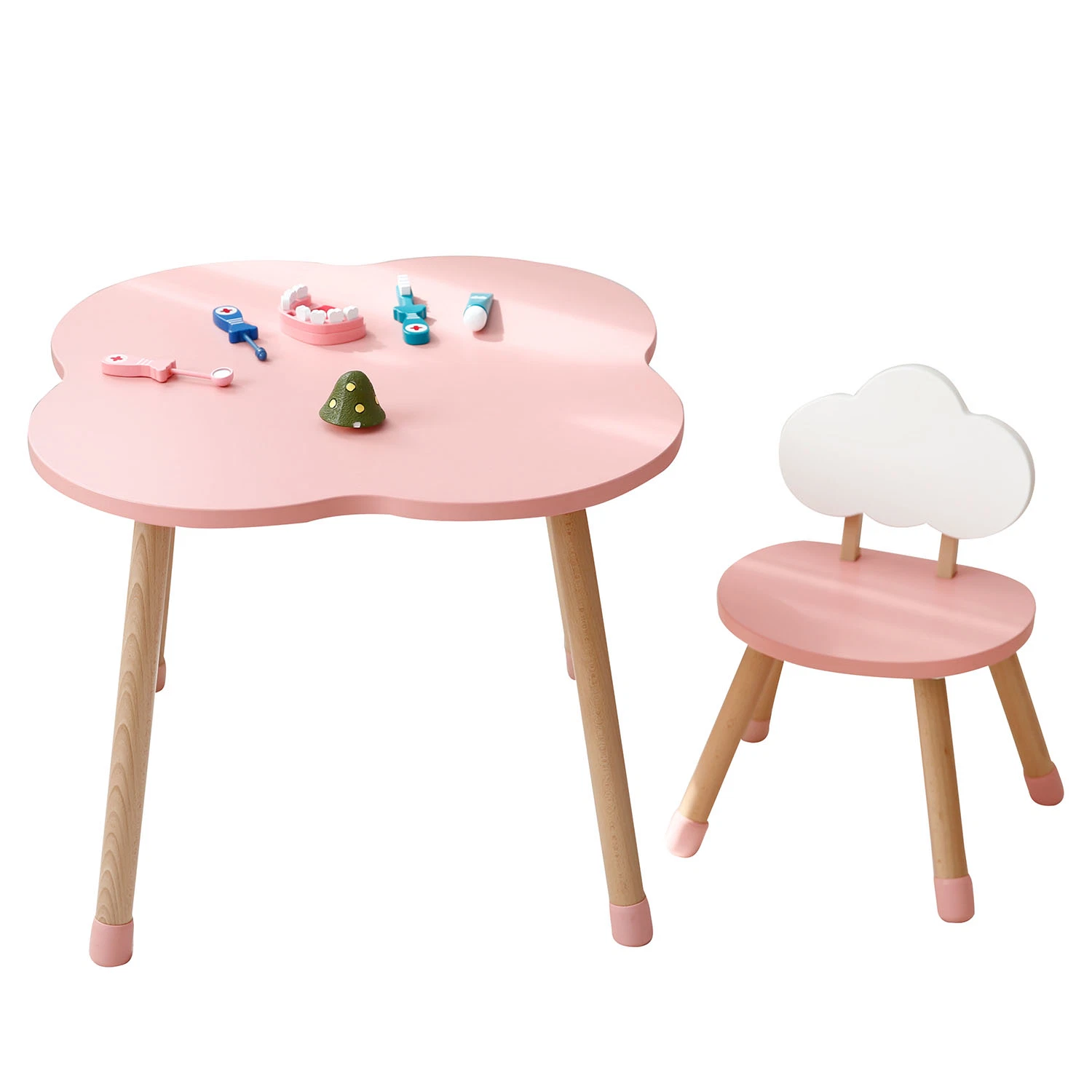 Factory Hot Sale High quality/High cost performance  Cartoon Colorful Furniture Sets Kids Wooden Study Table and Chair Sets