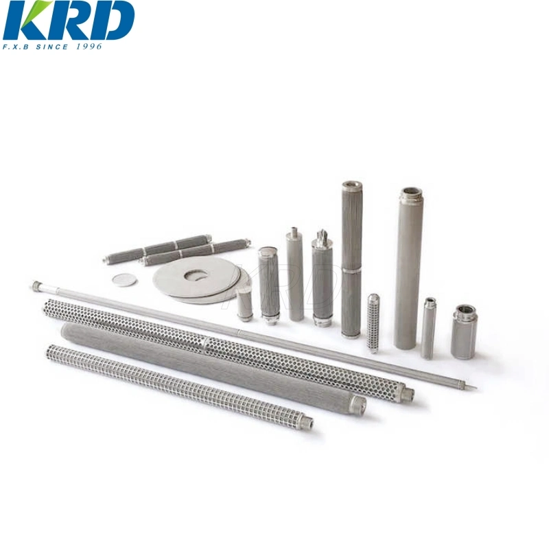 Krd Hot Selling Hydraulic Suction Oil Filter Element Metal Sintered Filter Element