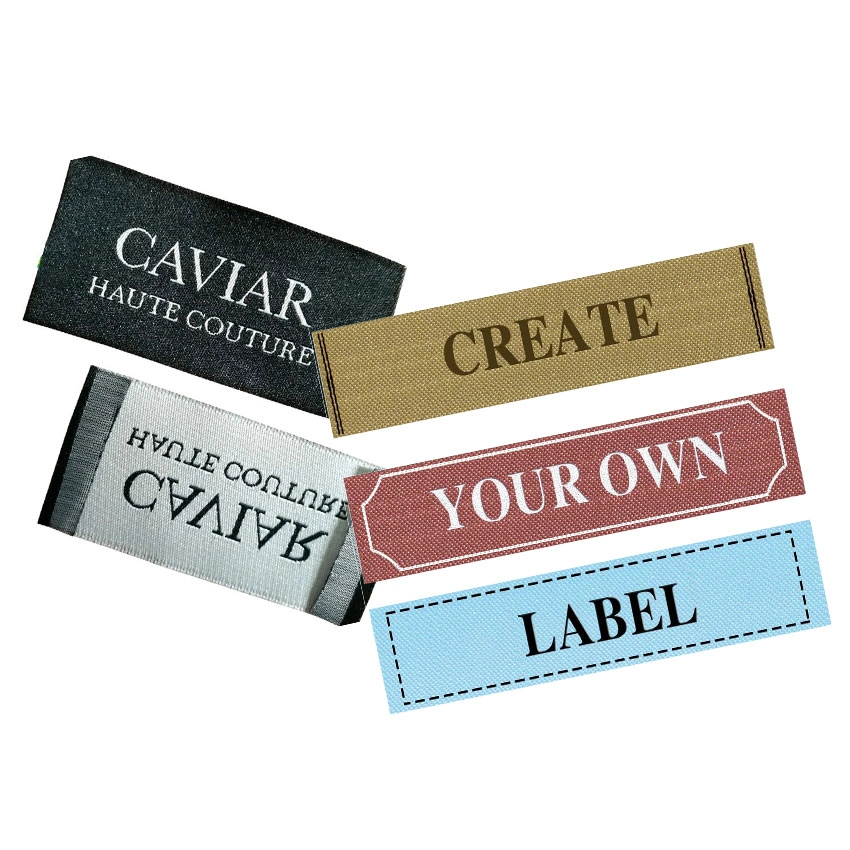 Wholesale/Supplier High quality/High cost performance Custom Waterproof Leather PU Crest Fabric Tags Woven Label for Garment Accessories