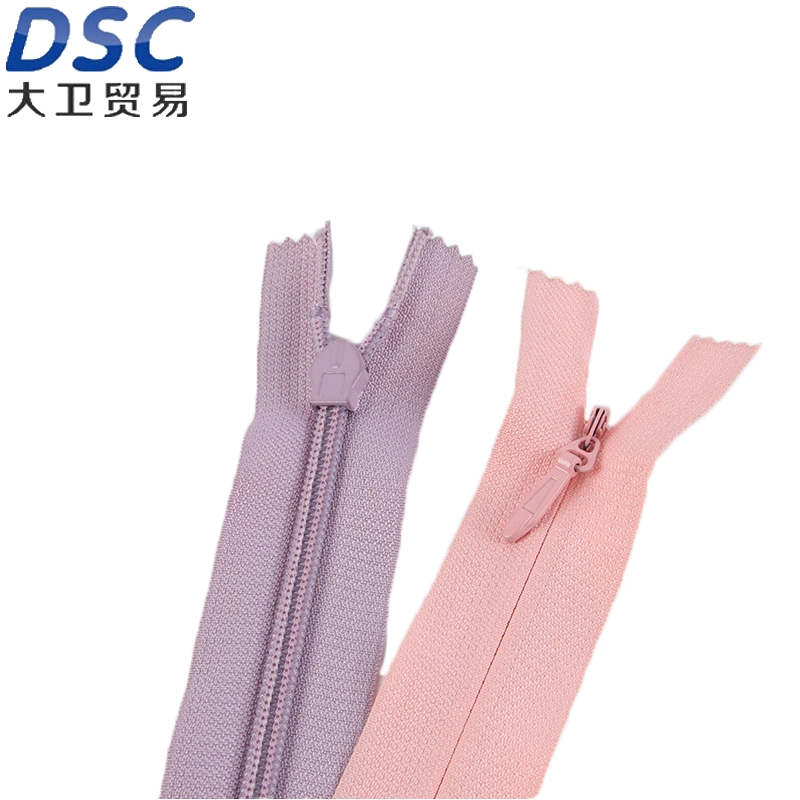 No. 5 Drip Head Invisible Nylon Clothes Zipper