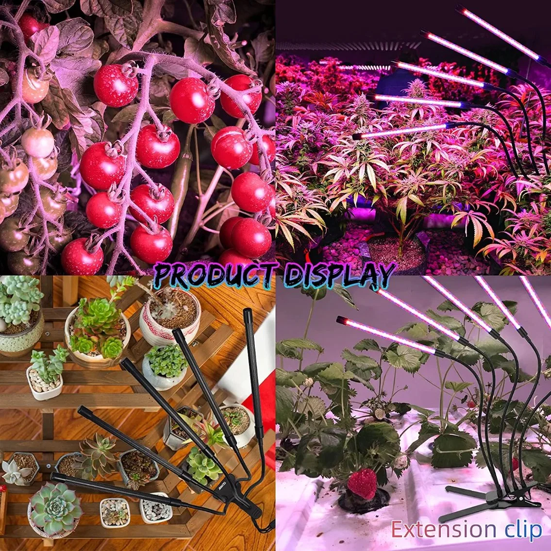 LED-Plant Grow Lights für Indoor-Pflanzen Rot Blau Spektrum Verstellbarer Schwanenhals