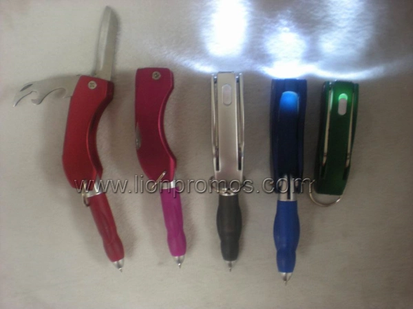 Unique 5 in 1 Mutli Functions Pen, Light, Knife Opener