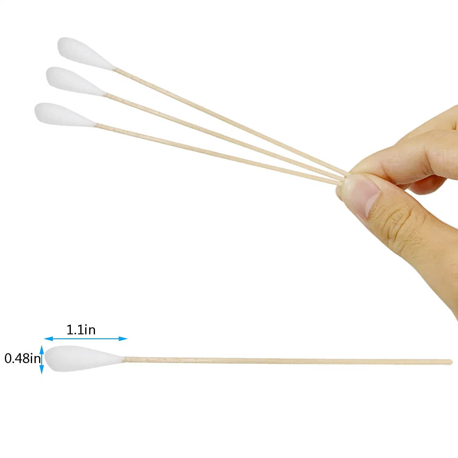 Long Micro for Kids Cosmetic Swab Holder Bamboo Cotton Swabs