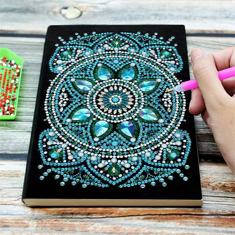 DIY Diamond Painting Cover Notebook 5D Spezielle geformte Diamant Malerei Journal A5 Schreiben Journal Note für Kinder Schulbüro Täglich Verwendet