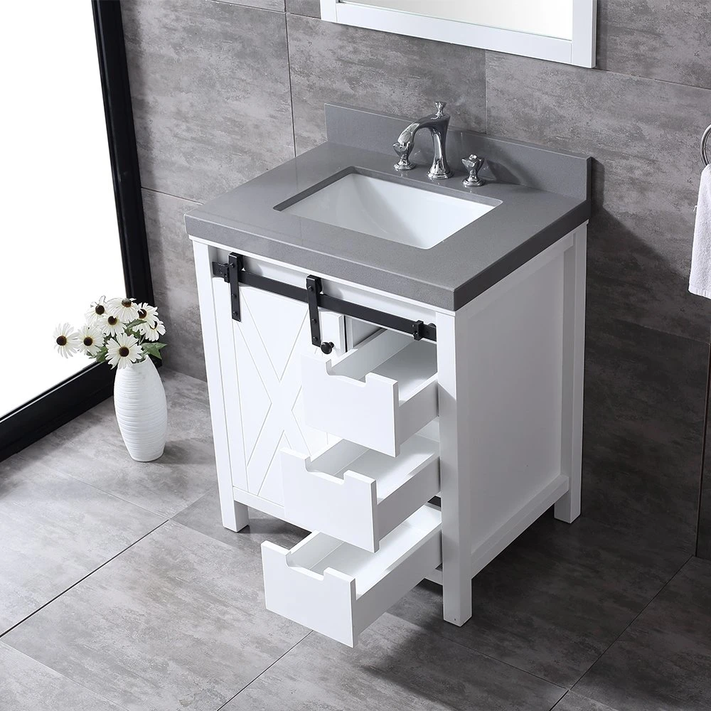 30 Inch Modern Integrated Basin Bathroom Vanity Cabinet