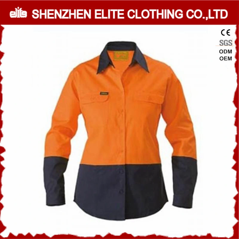 Vertical Cotton Mesh Back Ventilation Long Sleeves Fr Hi Vis Work Shirts