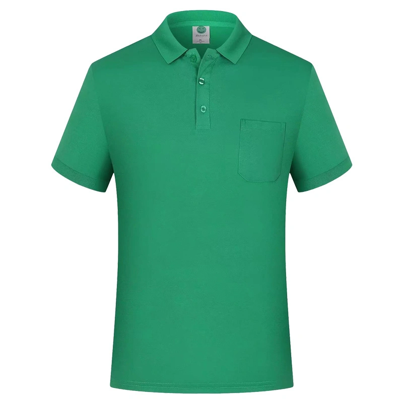 Work Clothes Printing T-Shirt Polo Shirt with Pocket Unisex
