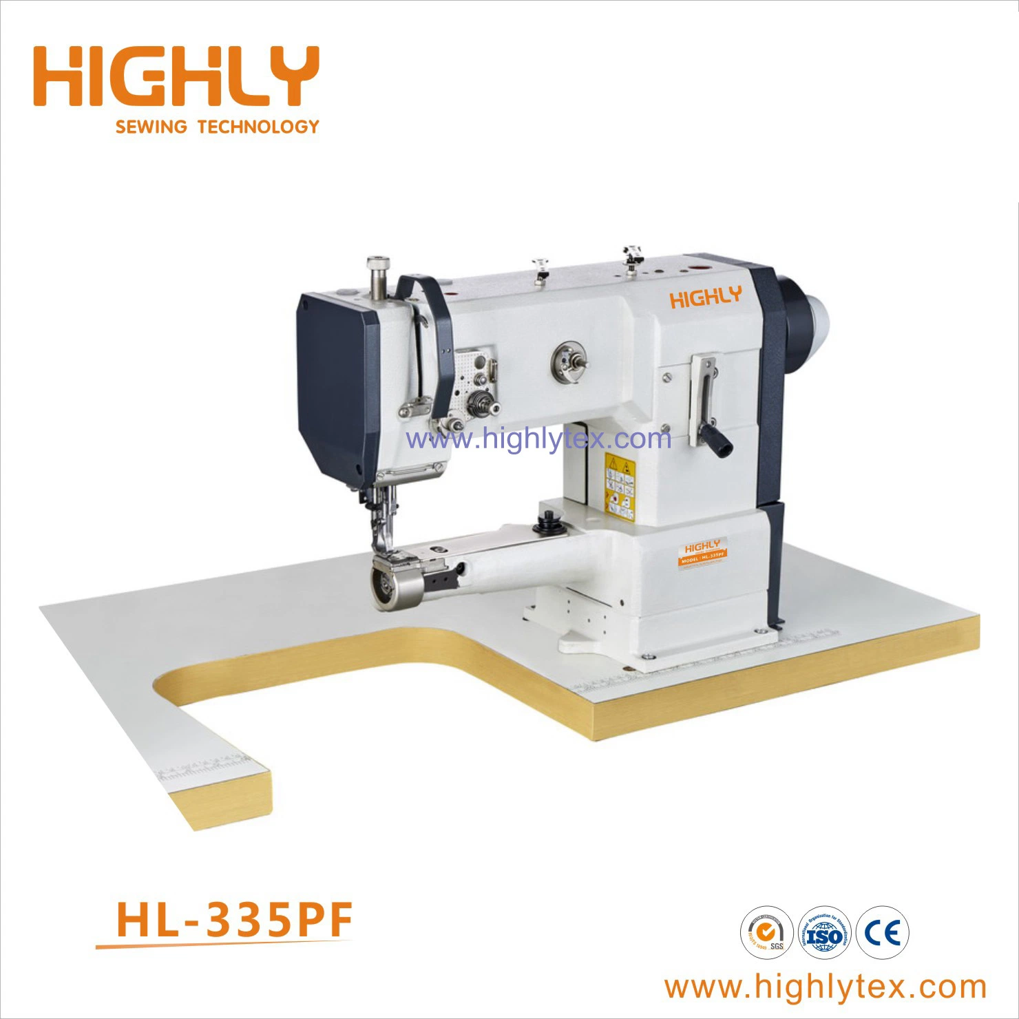 Hl-335bh Big Hook Unison Feed Cylinder Bed Leather Sewing Machine
