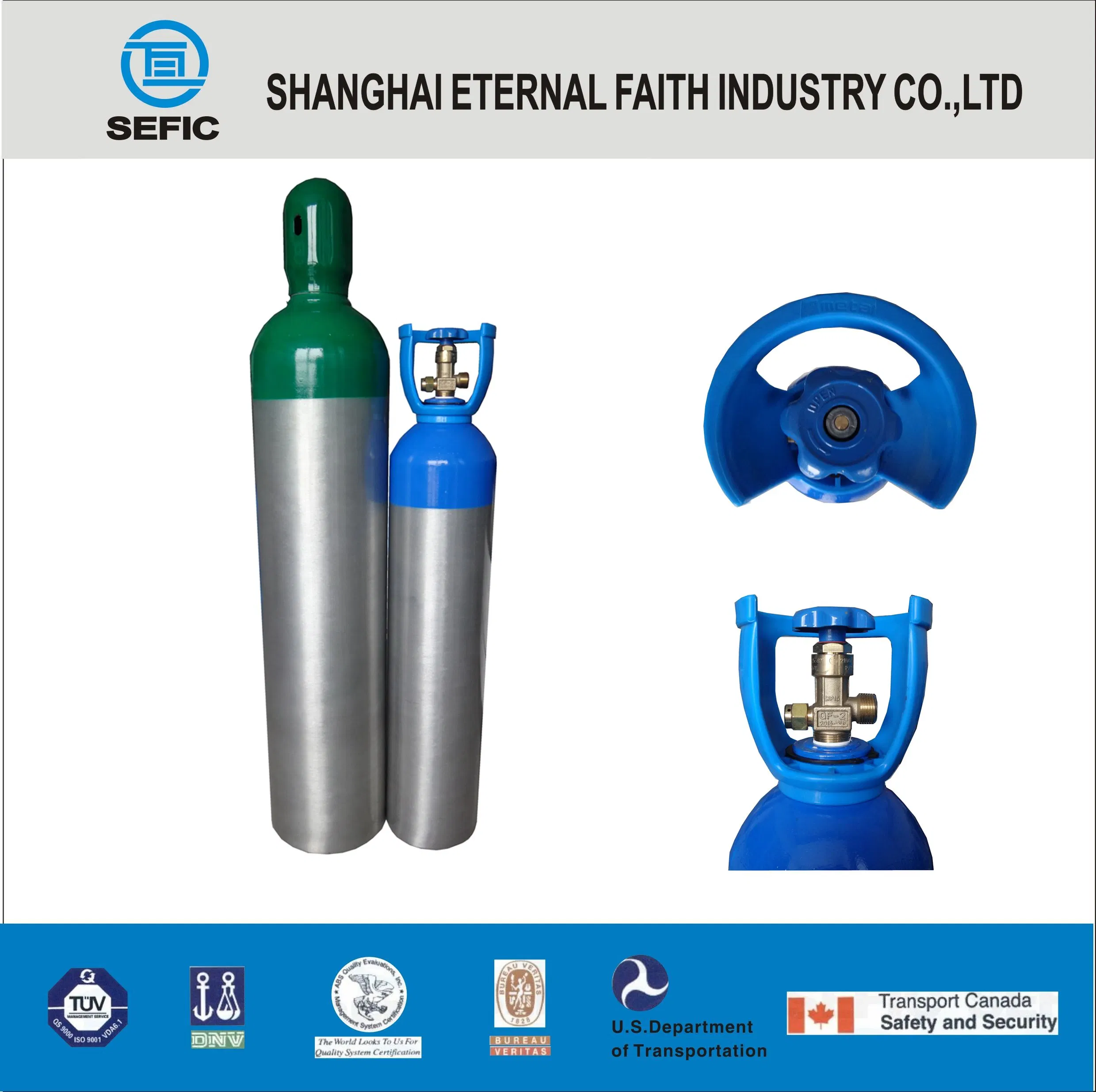 DOT Small Portable Medical Aluminum Oxygen Gas Cylinder