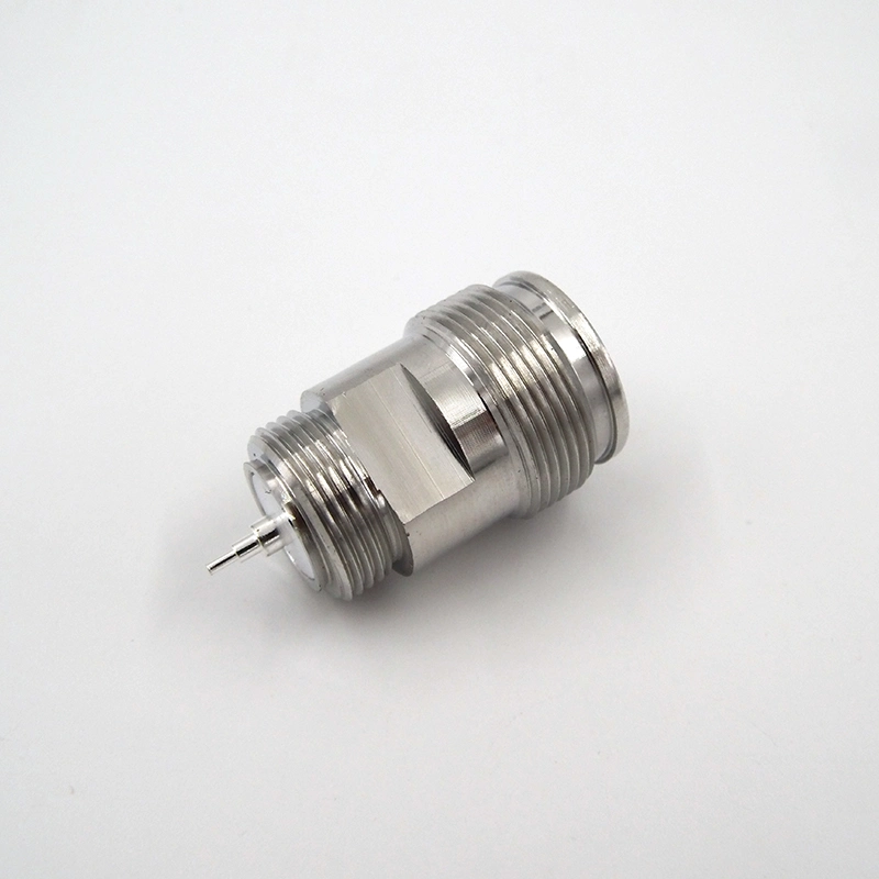 Electrical Waterproof 4.3/10 Female Back Screw RF Coaxial Jack Connector Teminals with Receptacle IP67