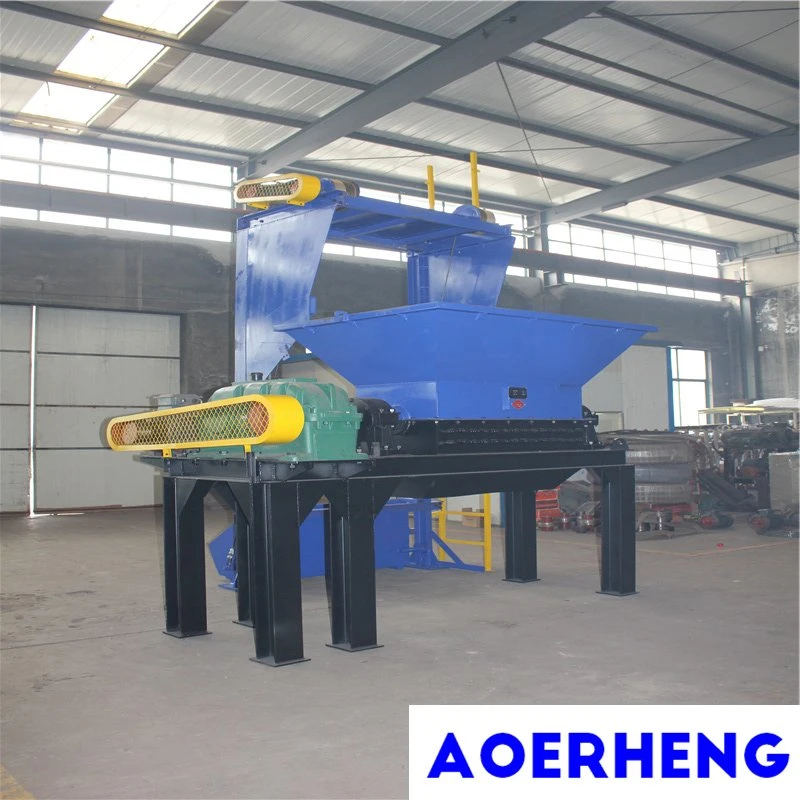 Aolly Steel Cutter Tire Waste and Rubber Hose Crusher with Hopper