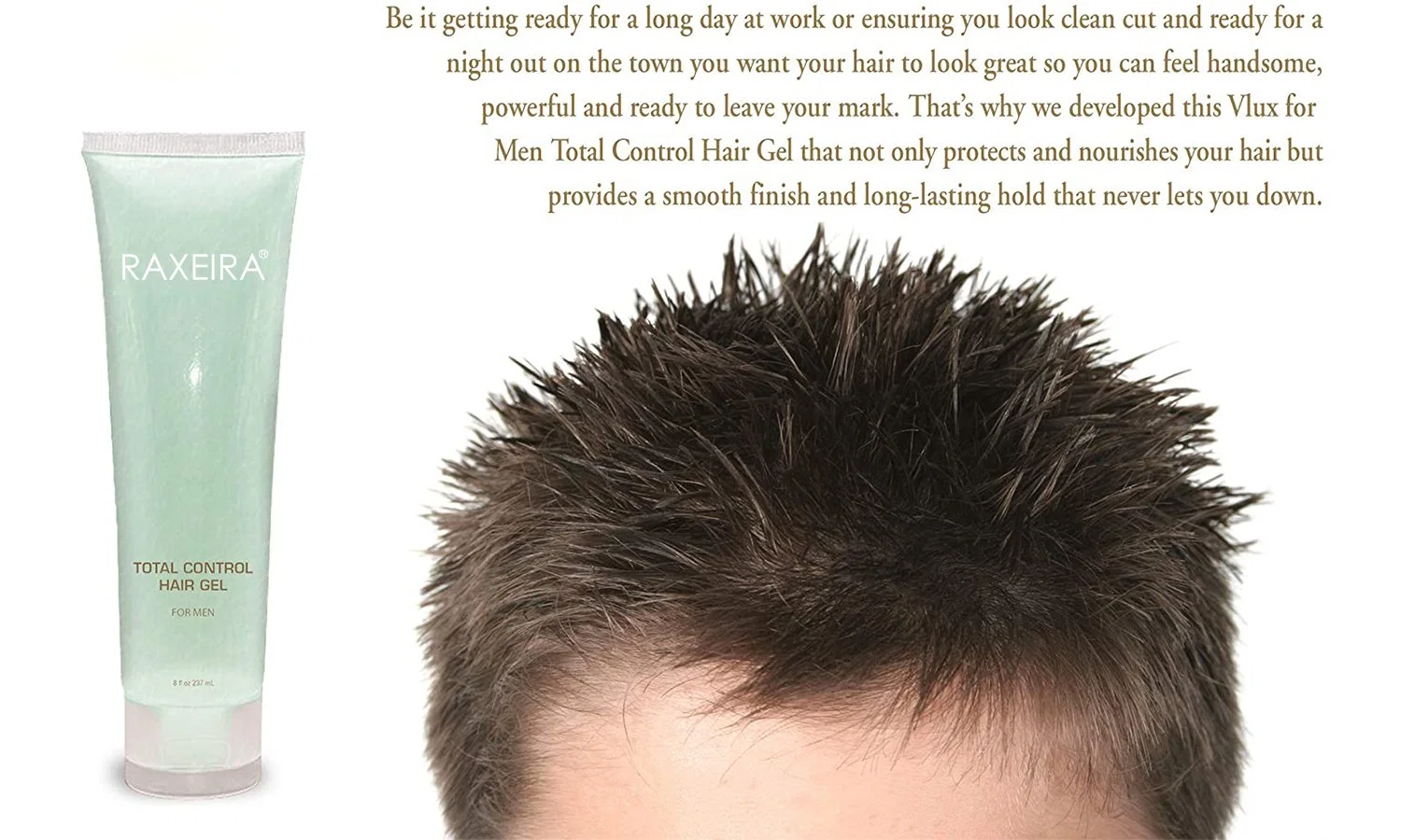 Specific Moisturizing and Powerful Setting Total Controlled Hair Gel for Men