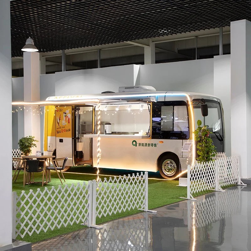 Mobile Fully Equipped Food Truck Outdoor Fast Food Van Street Electric Food