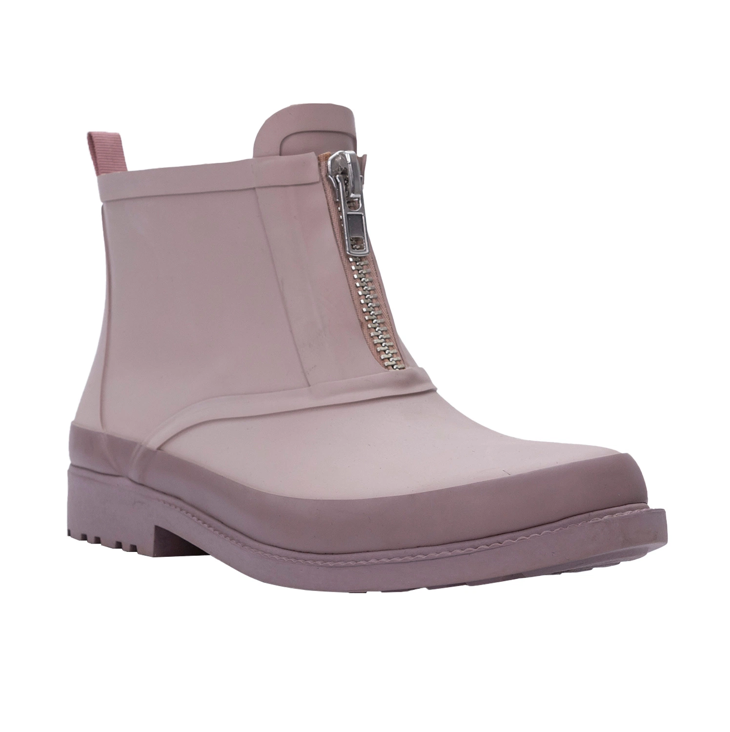 Eine Farbe mit Reißverschluss Fashion Lady Waterproof Regen Boot