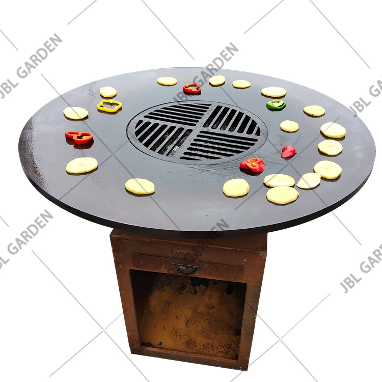 New Design 31.5" Corten Steel Garden Antique Fire Pit BBQ