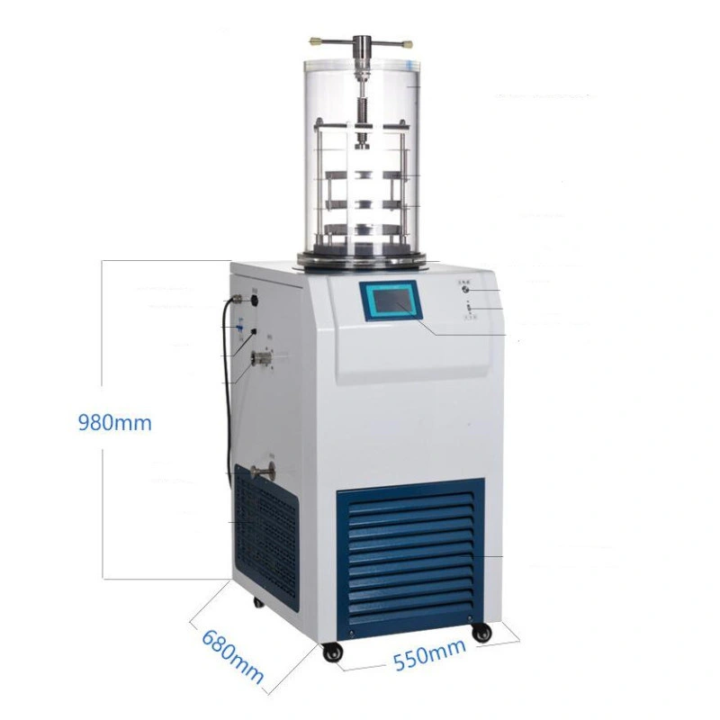 Secagem a vácuo vertical da máquina Óleos vegetais e frutas congelar garrafa liofilizadas, Tipo comum e tipo de glândula Secador de Congelamento