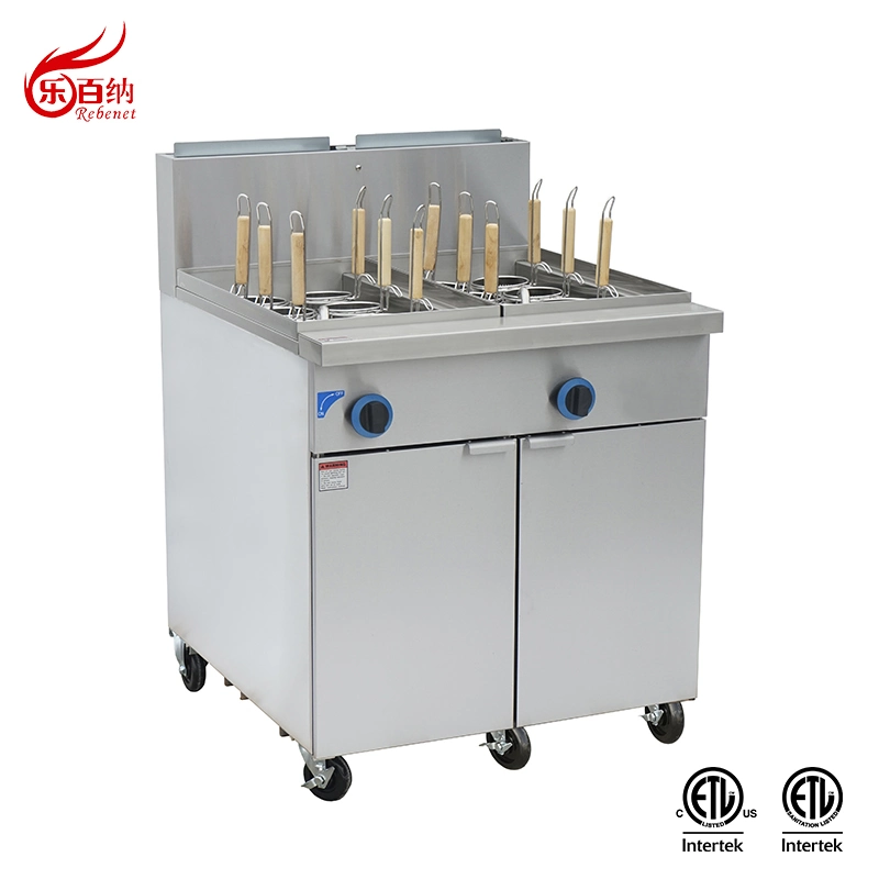 Commercial Stainless Steel Single Tank Six Holes Gas Pasta Noodle Cooker with Thermostat and Hi Limiter (PC11)