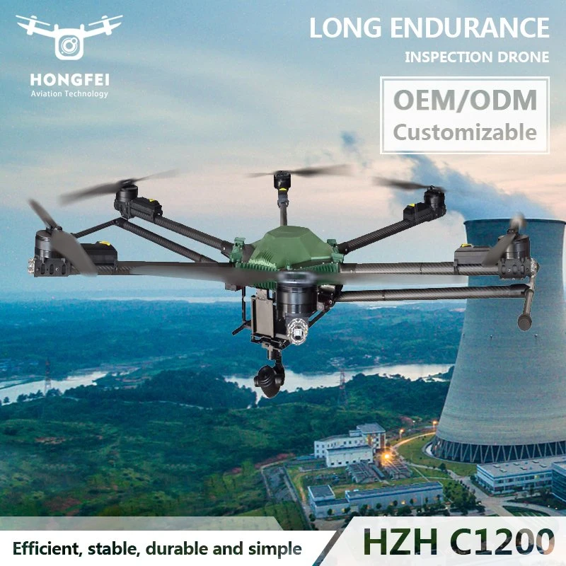 Charges multitâches en option 70 min d'endurance inspection de toit FPV Drone UAV hexacopter avec plusieurs afficheurs