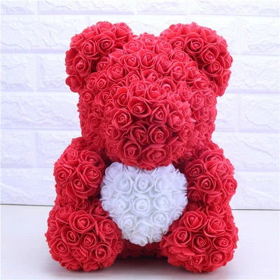 Teddy Rose ter espuma Artificial Ursinho Rose Valentine Dom com caixa de oferta para o Dia dos Namorados