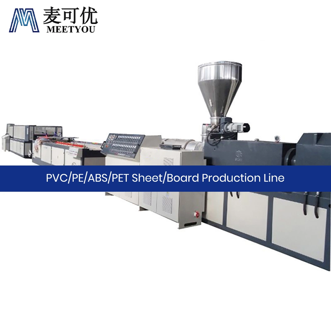 Meetyou Machinery PVC PE Pet LDPE Foam Sheet Production Line Factory Wooden Plastic Sheet Production Line China PE Plastic Processed PVC Sheet Cutting Machine
