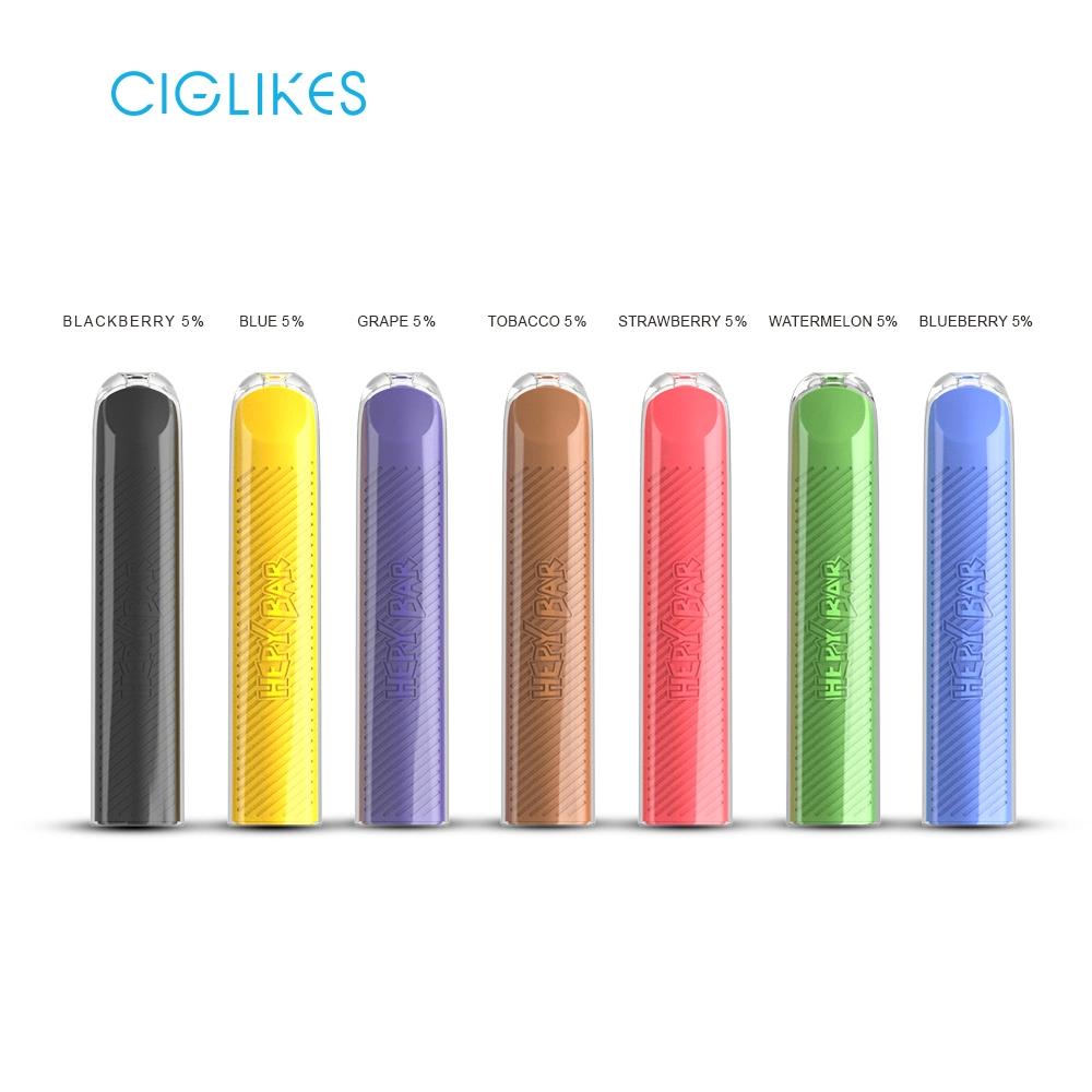 China Hot Popular Pen Style Disposable Vaporizer High Volume Hepy Bar 500+ Puffs Heating Stick E Cig Shop Lighter Handmade