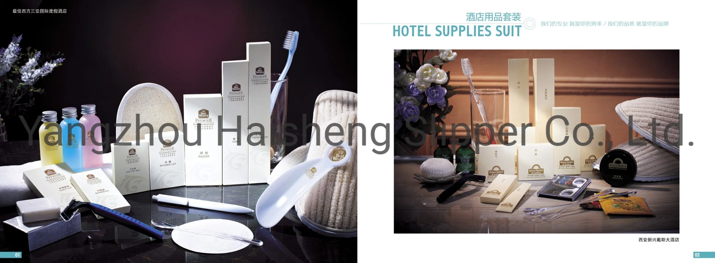 Cinq étoiles de Luxe Chambre personnalisée de gros jetables Accesioress Amaneties Hotel Supplies