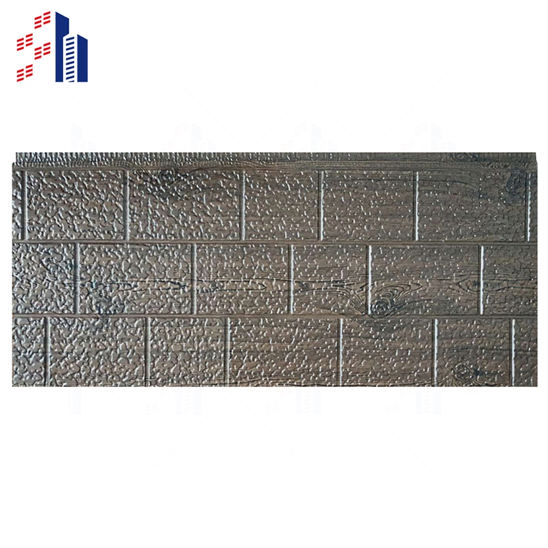 Interior Decorative Two Color Brick Pattern Spliced Metal Carved Panel Polyurethane Sandwich Panel