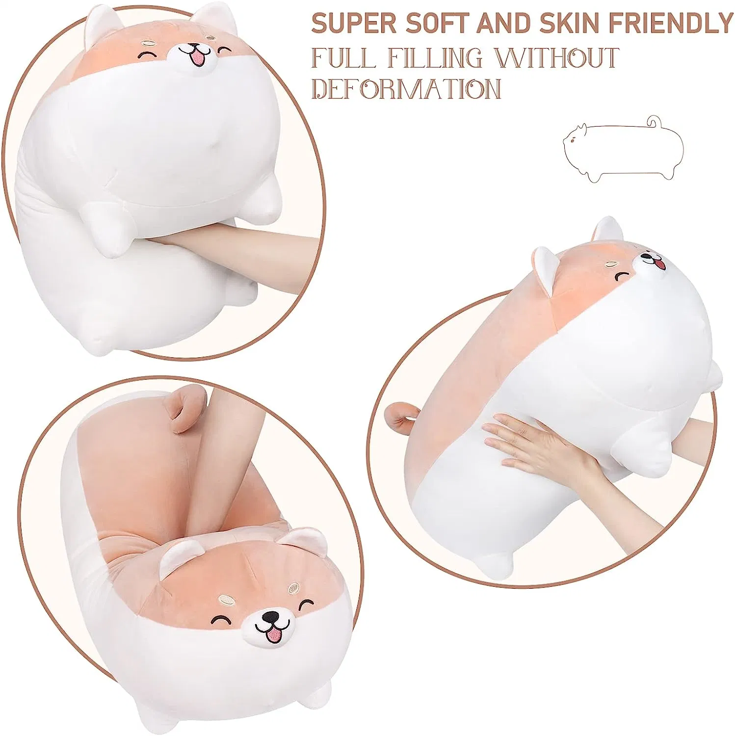 Anime Toys Corgi Kawaii Dog Soft Pillow Stuffed Animal Shiba Plush Toy