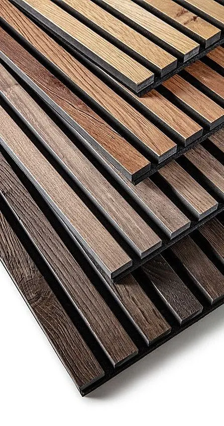 3D Acoustic Pet Felt Wooden Wall Slats Veneer MDF Decorative Building Material Ceiling Polyester Fiber Fabric Soundproofing Panel with CE Approved