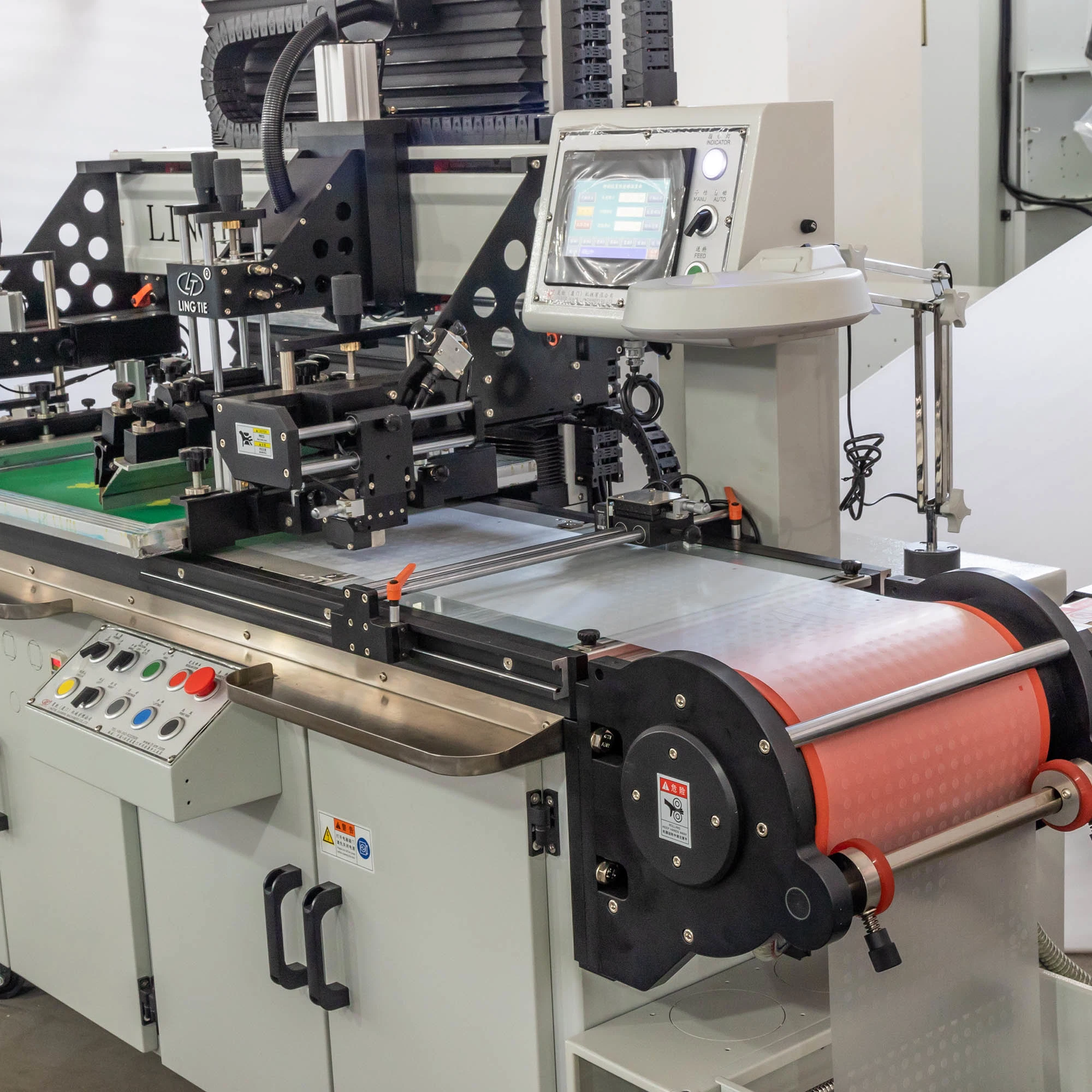 Automatic Roll to Roll Screen Printer for PVC, Pet, PP, PC, PE, BOPP All Kinds of Films Labels