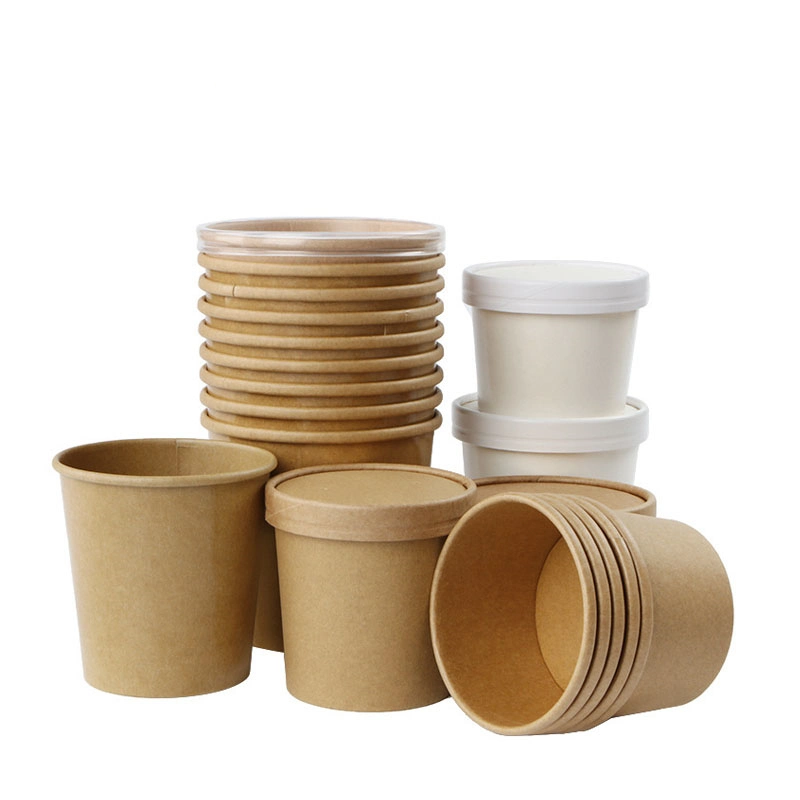 High quality/High cost performance  Disposable Biodegradable Takeaway Packaging Container Paper Hot Soup Cup Take Away Food